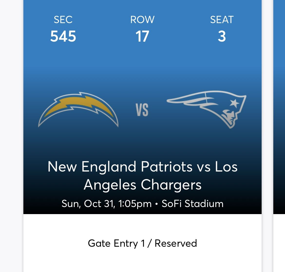 Los Angeles Chargers Vs New England Patriots