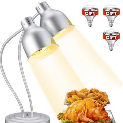 Food Heat Lamp: [Rapid-Heating Bulbs Included] [Steady Heating] Commercial Food Warmer Lamp, Electric Heat Lamp for Food Catering Food Warming Lamp fo