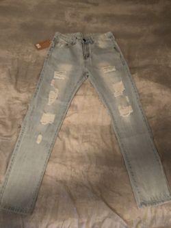 Distressed jeans