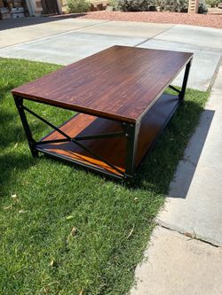 Steve Silver Company Winston Cocktail Table, 28" L x 48" W x 19" H, Rustic Medium Cherry
