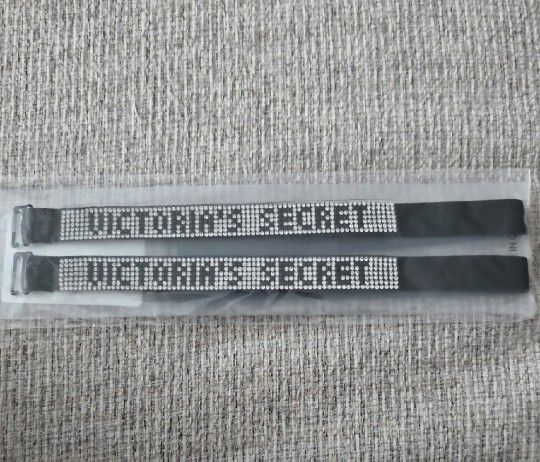 Victoria's Secret Black Straps with Rhinestones