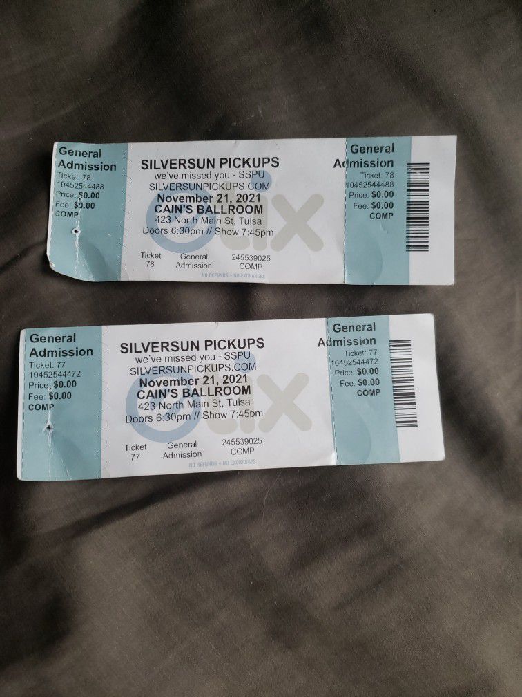 2 Tickets For Silversun Pickups 11/21