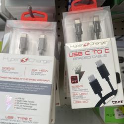 USB C To USB C Braided Cable 3ft