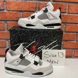 Nike Air Jordan 4 Retro ‘Military Black’ Size 13 