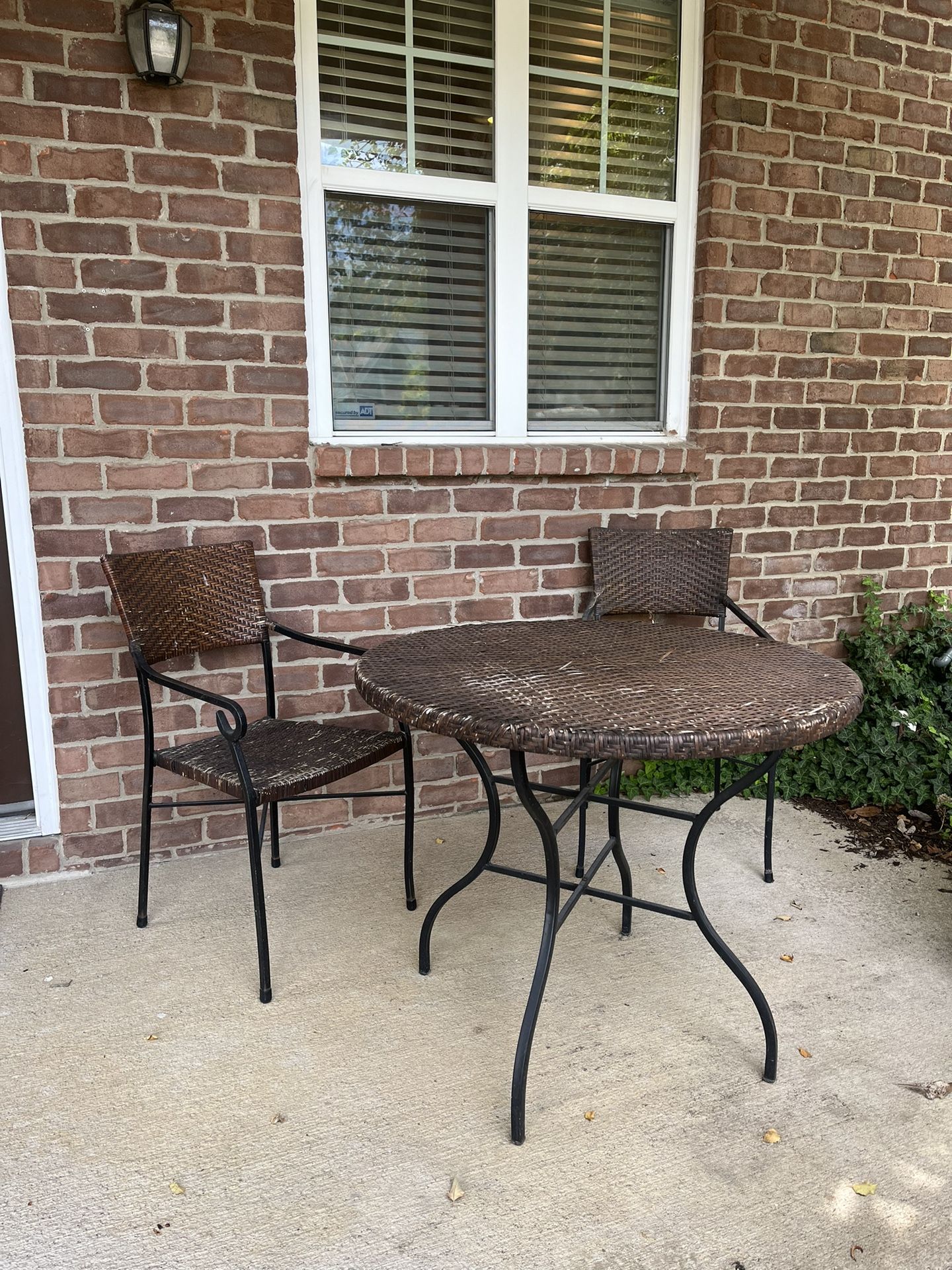 Outdoor Patio Set With 2 Chairs And Table