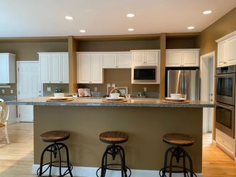 Set of 3 Industrial Adjustable Counter/Bar Stools