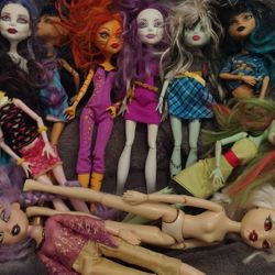 Monster High Dolls Lot With A Ton Of Accessories 
