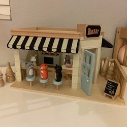 Bakery Doll House - Wooden Set - Girl Toys - Toys For Girls - Doll Furniture