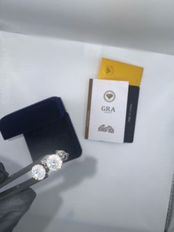 SEND OFFERS Moissanite Stud Earrings – New