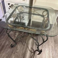 Metal And Glass Table