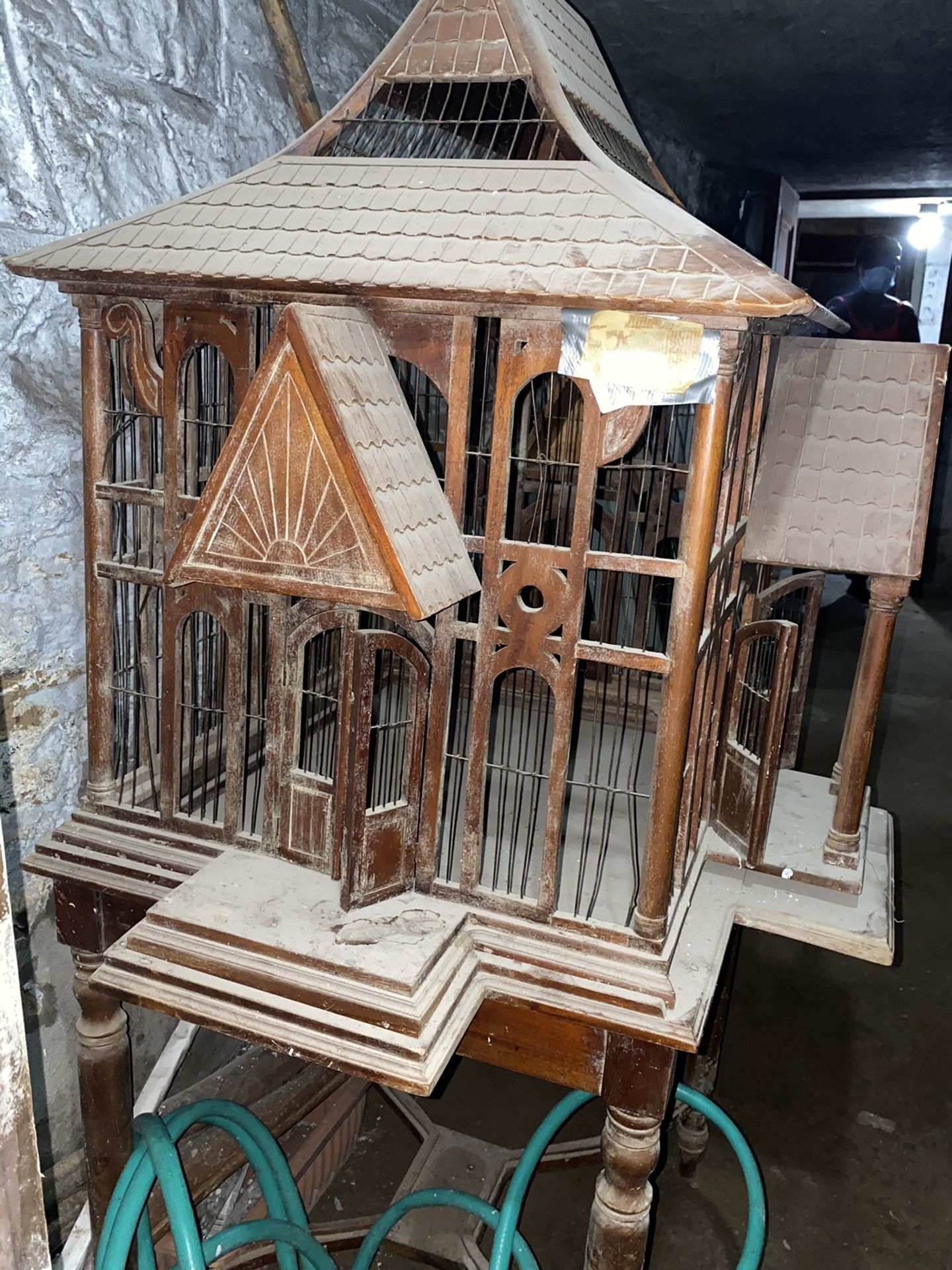 Antique Decorative Wooden Bird Cage