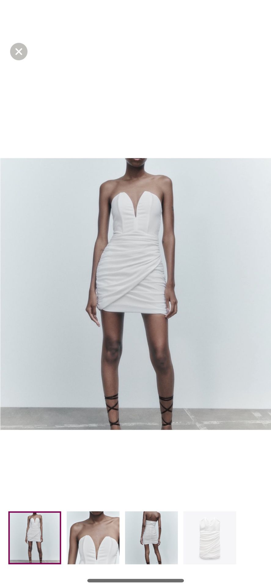 Zara White Mini Dress Small