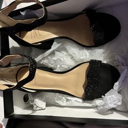 INC Black Bling Heels 