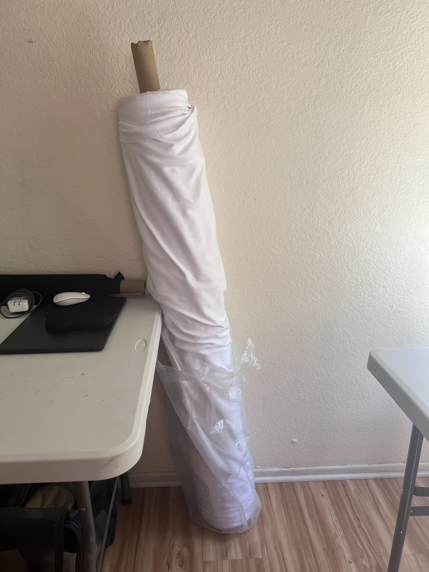 COTTON WHITE SPANDEX FABRIC ROLL