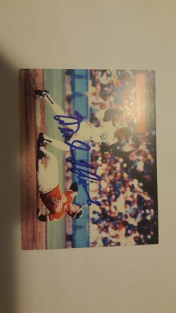 Signed dodgers derrel thomas card