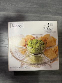 Libbey Frost 3-Piece Glass Serving Set