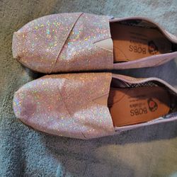 Women's Silver Glitter BOBS, by SKECHER..SIZE 7