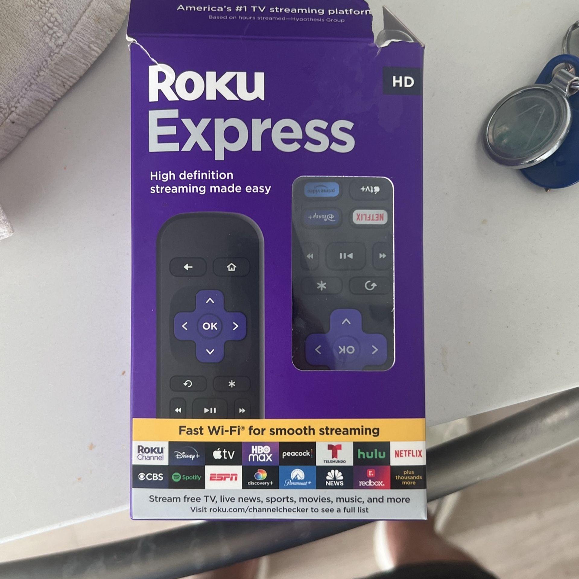Brand New never Used Roku Express With USB Stick. Everything Included