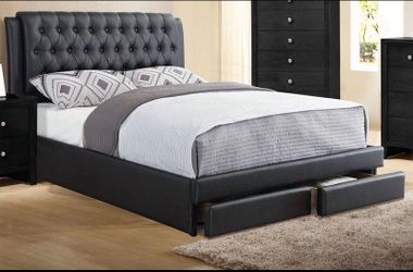 King Size New  Storage Bed with Nice Mattress