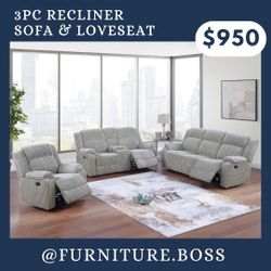 Living Room Furniture Reclining Sofa Loveseat 
