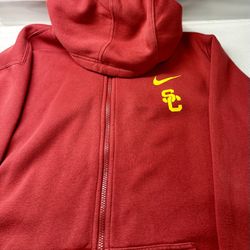 Nike USC University of Southern California Zip Up Hooded Sweatshirt
