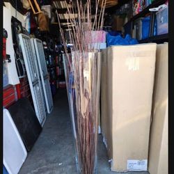 Tall 47 Inch Clear Glass Tapered Floor Vase Made in Poland 17-3018