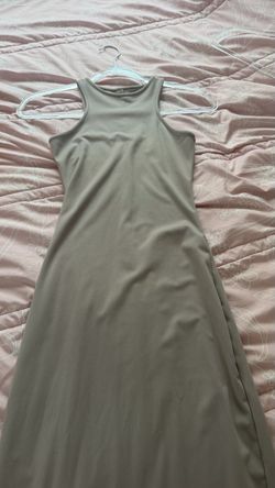 Olive Green Sleeveless Maxi Dress