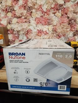 Broan-NuTone
110 CFM Ceiling Bathroom Exhaust Fan with Light and 1500-Watt Heater