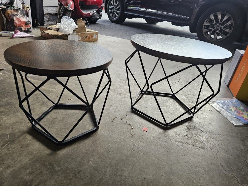 2 Side/ End Tables Removeable Tops