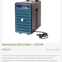 Elemental 1/10hp Water Chiller