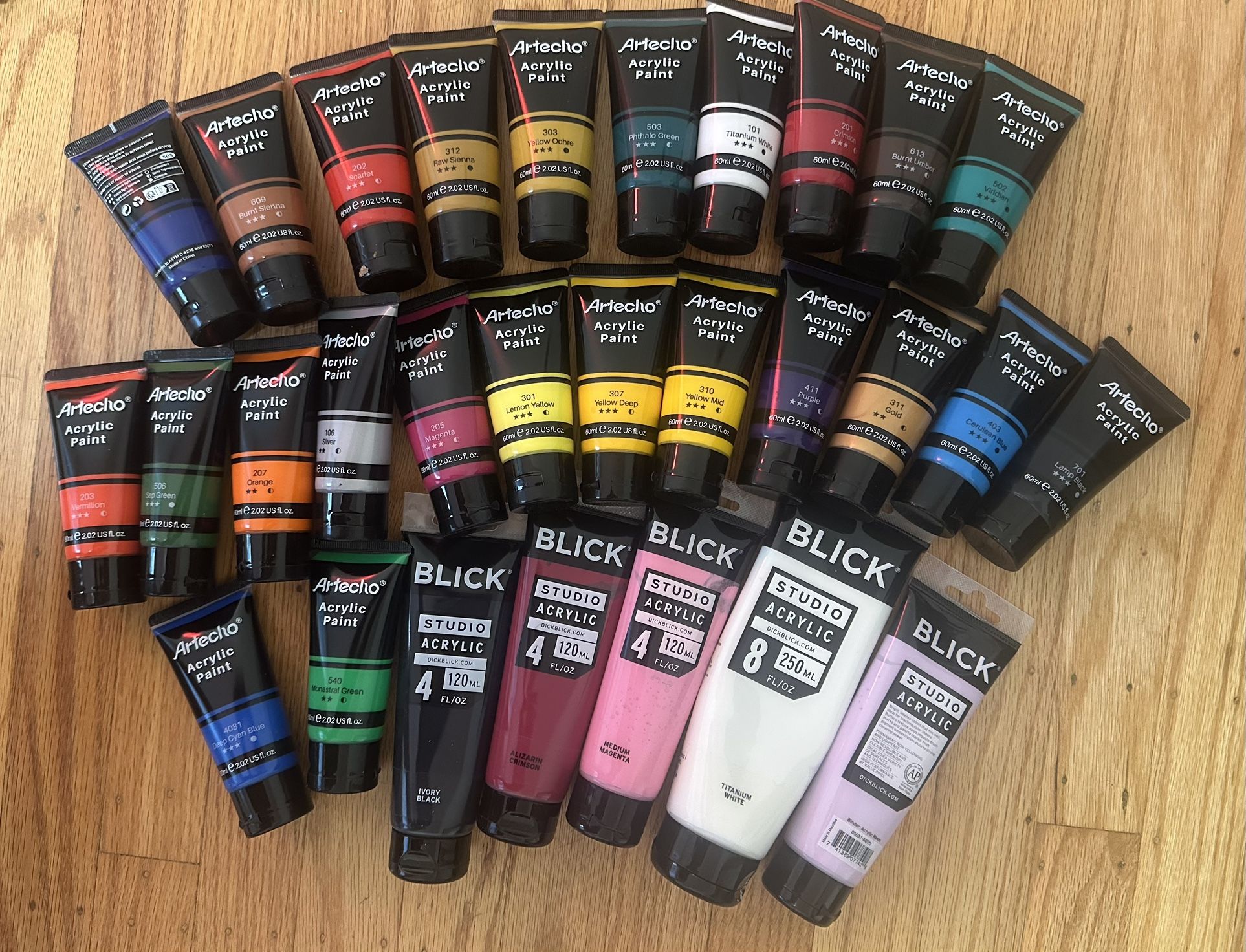 Acrylic Paint & Brush Set