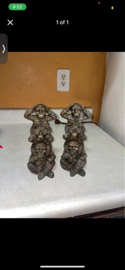 3 Wise Monkeys 8” Tall