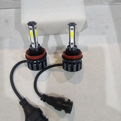 Bright 4 Side Mini LED Lights H11 Clear White LED Lights. 6000k.