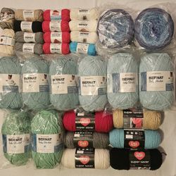 YARN * YARN *  YARN      ENTIRE LOT!!!!!    Knitting/Crocheting/Crafts