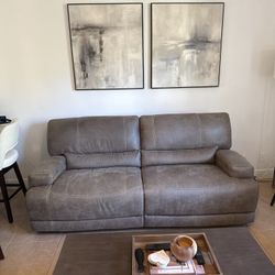 Leather Power Reclining Sofa