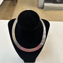 Sterling Silver Herringbone 12in
