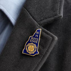 American Legion 1970s New Hampshire State Boys Blue Enamel Pin, 0.75x1”