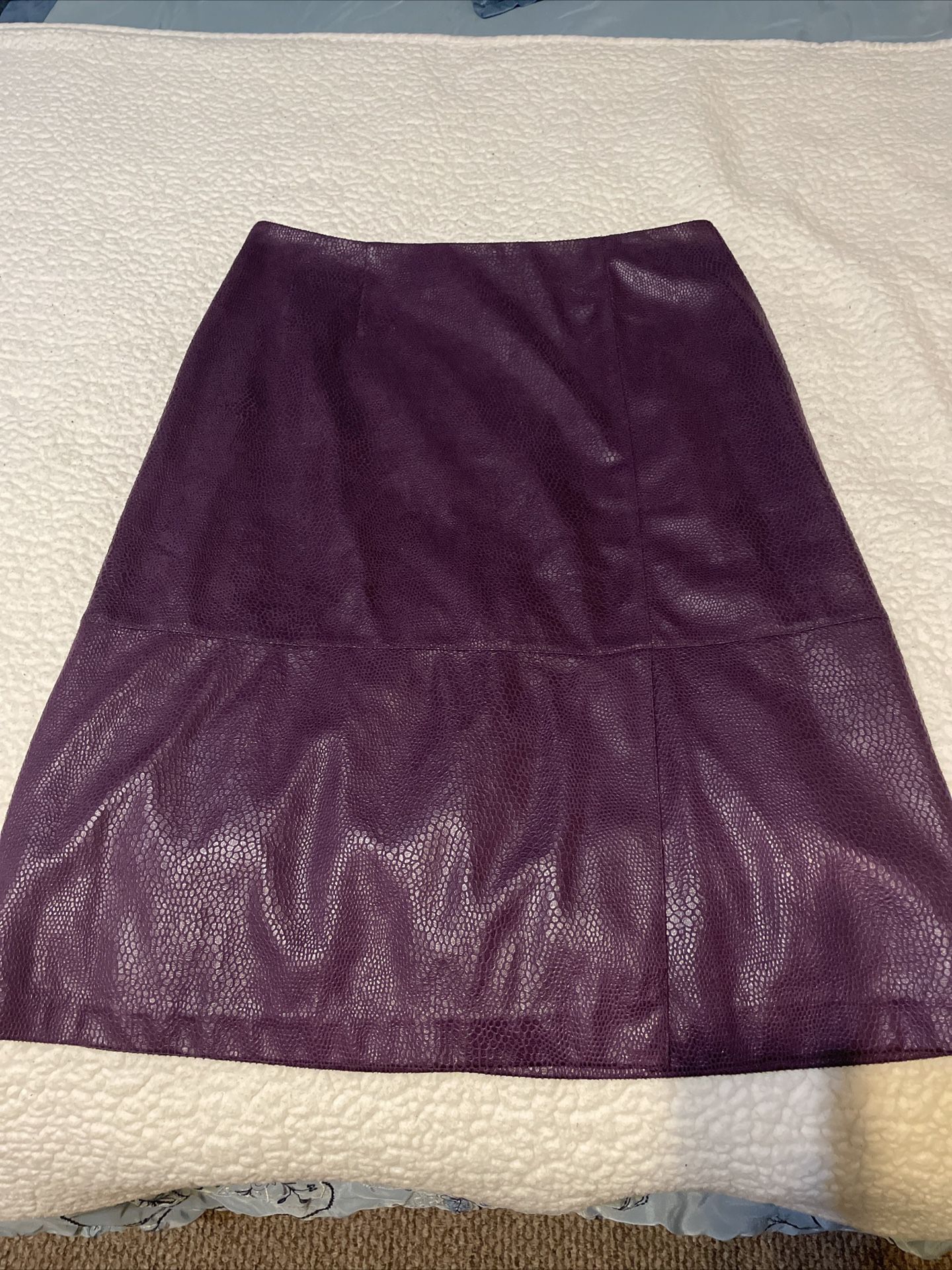 Ruby Rd 10p Purple Snakeskin Pattern Skirt