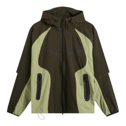 NWT Men’s Size XLTT Nike Tech-Fit Woven Windrunner Jacket Black Green IH8461-355