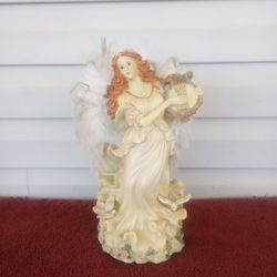 Rejoice Angel With Harp , Base and Wings Light Up