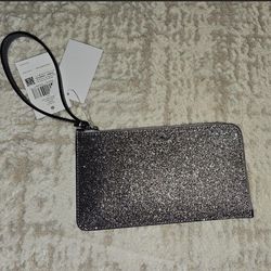[KATE SPADE] Lucy Glitter Medium L-Zip Wristlet