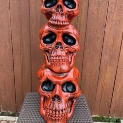 3 Foot Tall Skull Statue 