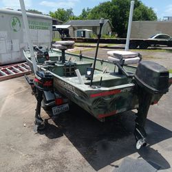 Jon Boat with Motors and Trailer For Sale