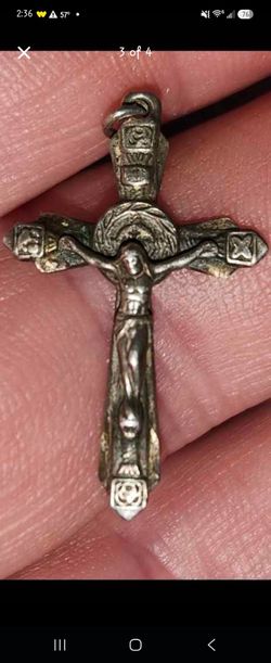 Antique Metal Crucifix Pendant