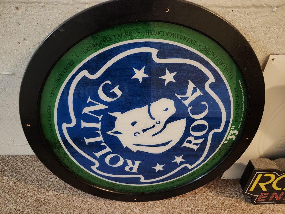 Vintage Rolling Rock Beer Sign