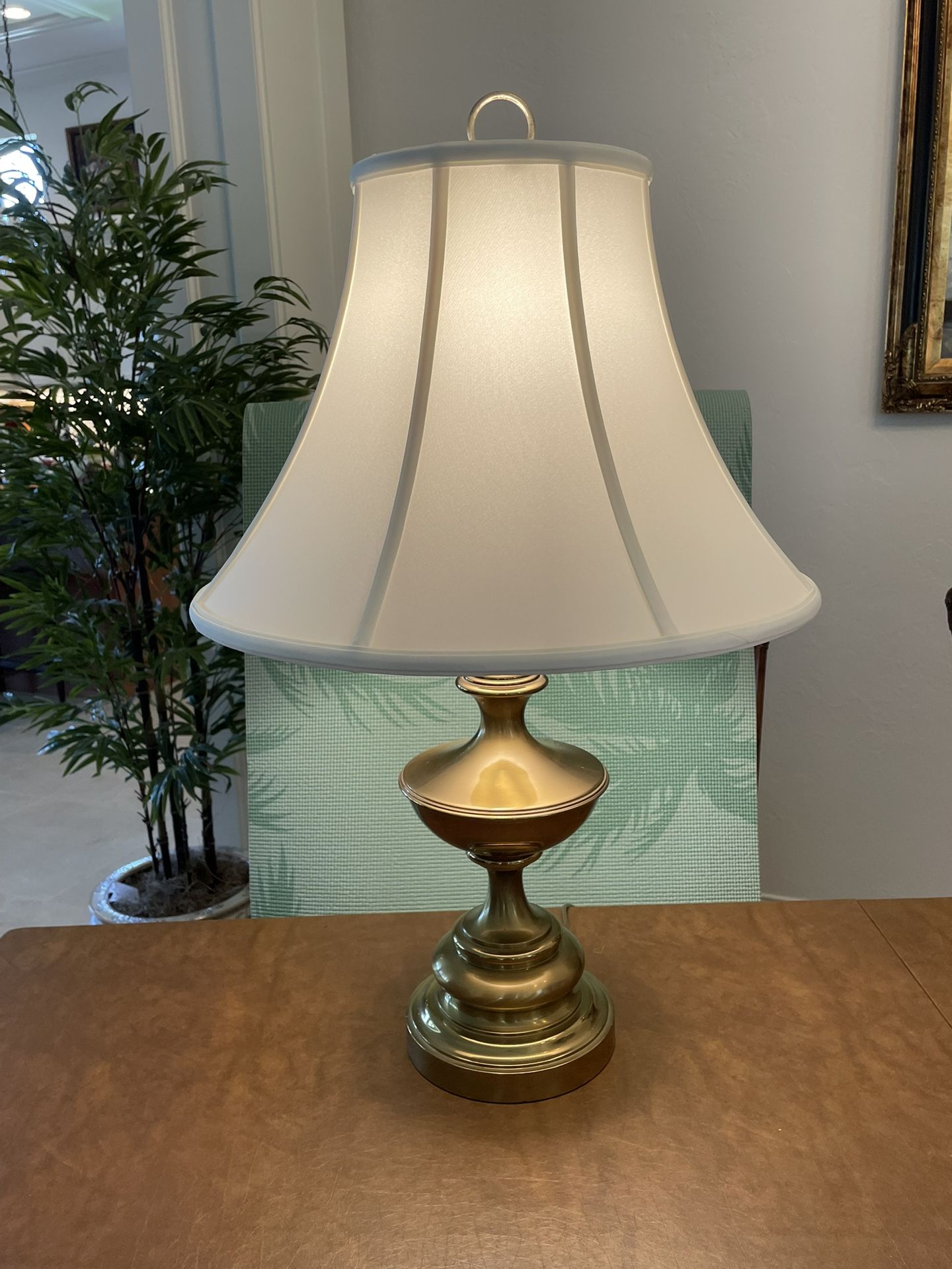 Two Antique Brass Lamps