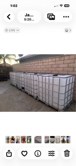 250 Gallon Water tanks