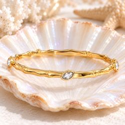 Alexis Bittar Navette Crystal Station Bangle