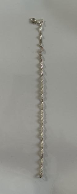 Anklet Singapore Sterling Silver 9" Long  , Please Look At My Profile To See More Items
