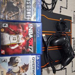 Sony PlayStation 4 PS4 1TB Limited Edition COD Black Ops III Bundle W/ Controller, All Cables, Games (Pick Up Only)